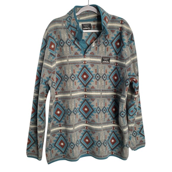 Massive Outdoor Men's Fleece Sweatshirt Aztec Southwest - Picture 1 of 8